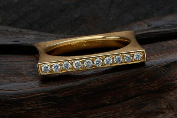 ANATOMY Ring Yellow Gold with Diamonds