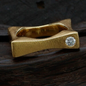 ANATOMY SOLO Ring Yellow Gold with Diamonds