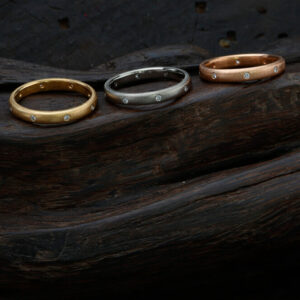 CIRCLE OF LIFE Gold Rings with Diamonds