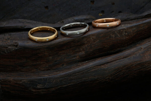 CIRCLE OF LIFE Gold Rings with Diamonds