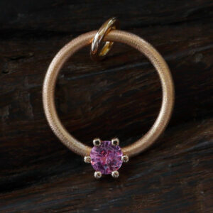 LOTUS FLOWER Pendant Pink Gold with Pink Sapphire
