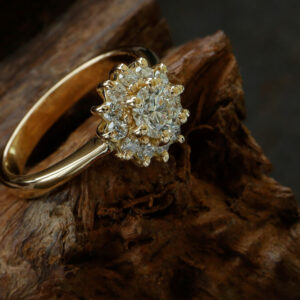 ROSETTE Ring Yellow Gold with Diamonds
